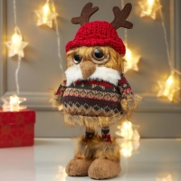 Кукла интерьерная "Совушка в шапочке с рожками и в платье" 26х10х12 см Кукла интерьерная "Совушка в шапочке с рожками и в платье" 26х10х12 см