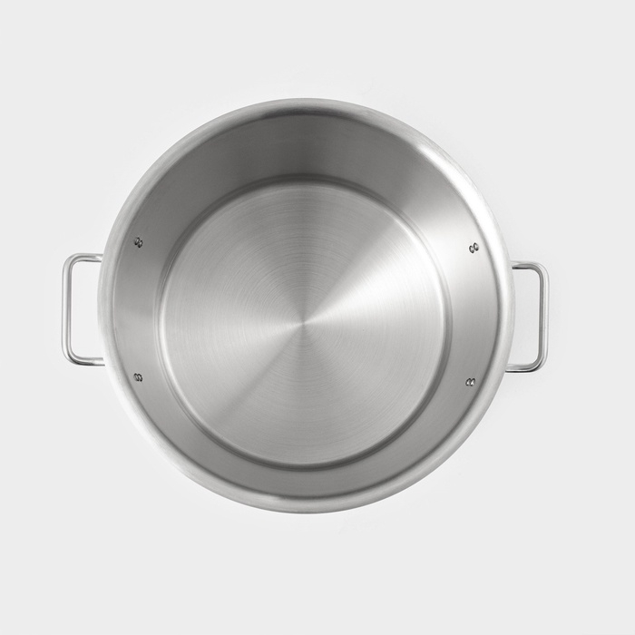 Кастрюля из нержавеющей стали Hanna Kn&ouml;vell HoReCa, 40 л, толщина 0,8 мм, 201 сталь, с крышкой