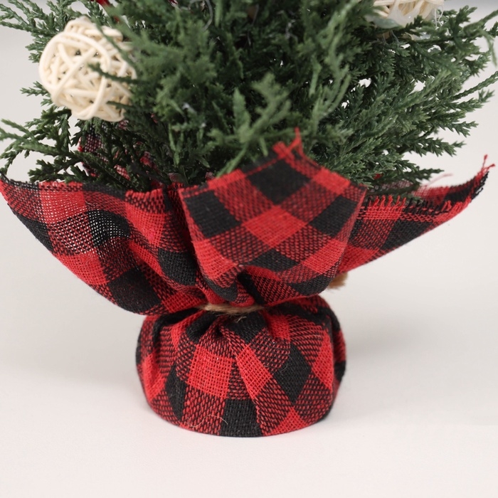 Ёлка декор Ёлка декор "С ягодками и шариками, в мешочке" 27х10 см
