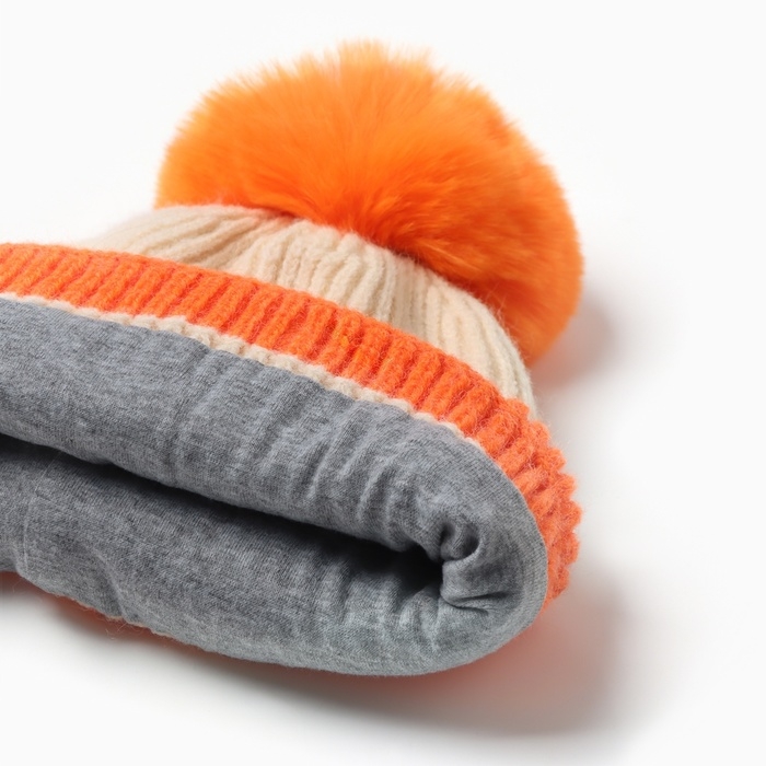 Шапка детская MINAKU, цв.оранжевый, р-р 48-50