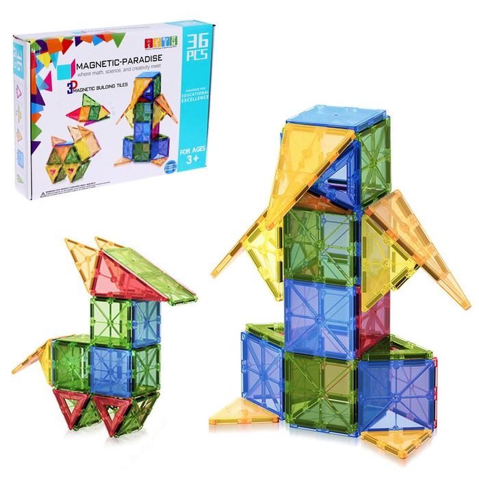Конструктор магнитный &laquo;Геометрические фигуры&raquo;, 36 деталей