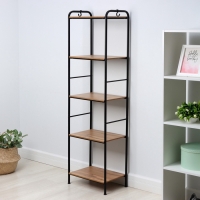 Стеллаж «Валенсия 15W», 45,5×30×155,5 см, чёрный Стеллаж «Валенсия 15W», 45,5×30×155,5 см, чёрный