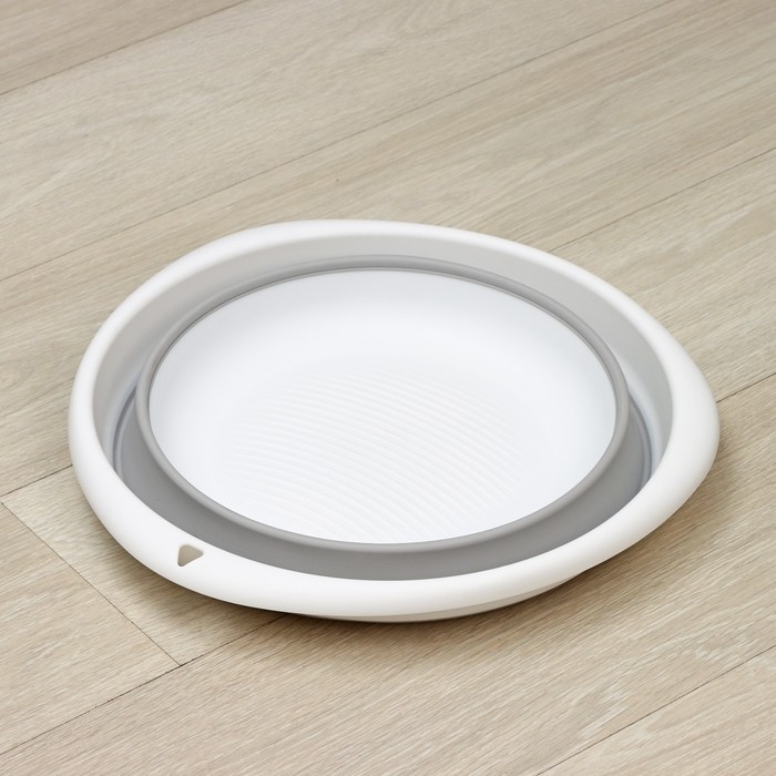 Таз складной «Флекс», 10 л, 39.5×40×5.5 см, цвет смоки Таз складной «Флекс», 10 л, 39.5×40×5.5 см, цвет смоки