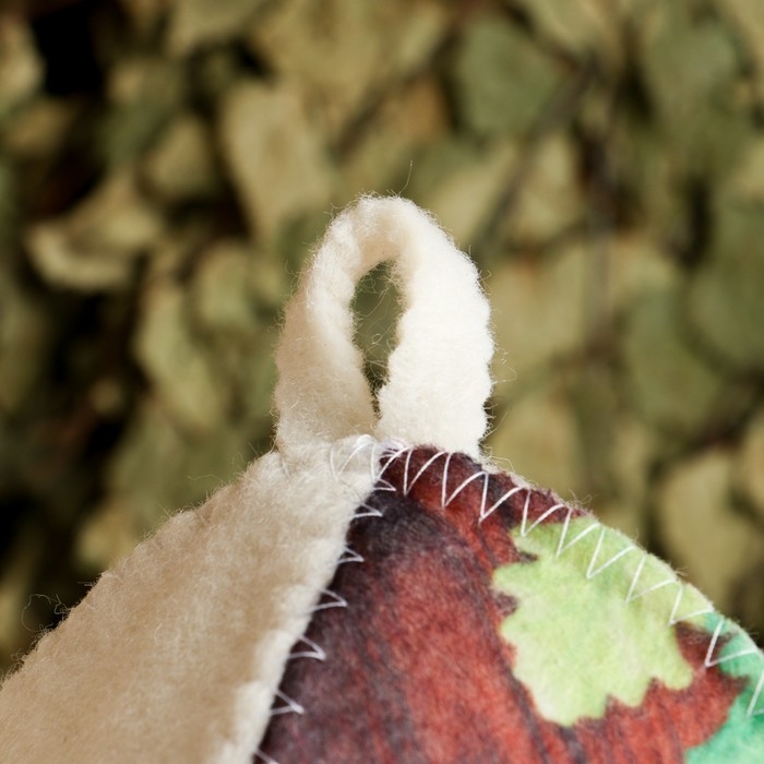 Шапка для бани Шапка для бани "Классическая" с термопечатью "Эта банька рекомендована к посещению"