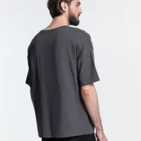 Футболка унисекс оверсайз Crosstown, темно-серая, размер L