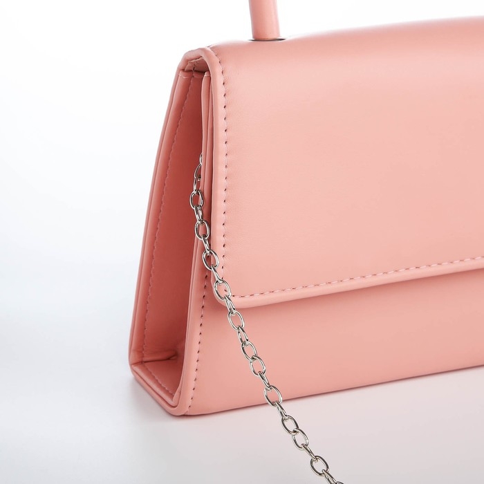 Сумка-клатч на магните, цвет розовый