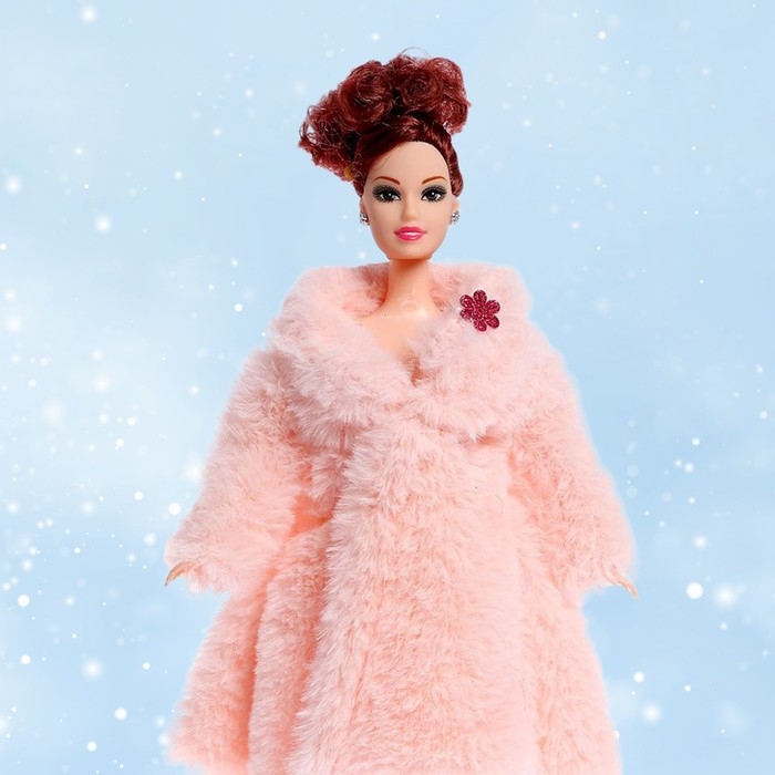 Кукла-модель &laquo;Инна&raquo; в шубе, цвет розовый