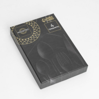 Набор столовых приборов из нержавеющей стали Magistro &laquo;Фолк&raquo;, 4 предмета, цвет серебряный