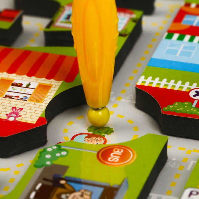 Игровой набор лабиринт &laquo;Городок&raquo;, маркерная доска, 2 &times; 36 &times; 27,5 см