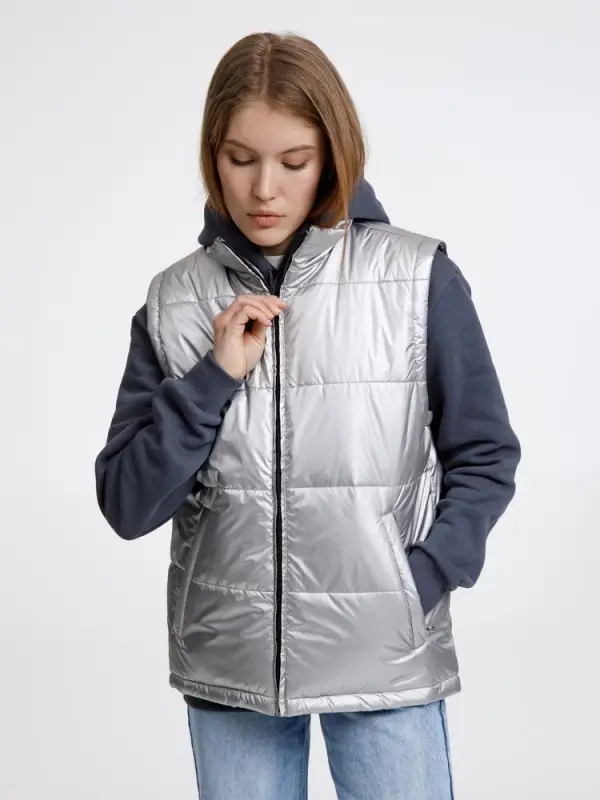 Жилет Kama серебристый, размер S