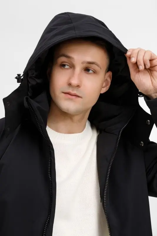 Куртка-парка унисекс Sfera, черная, размер S