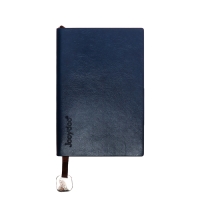 Органайзер, А6, 116 листов, клетка, обложка кожзам, коричневый срез, синий