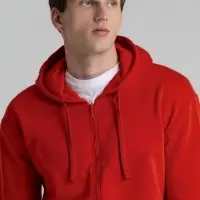 Толстовка на молнии с капюшоном Siverga Heavy 2.0, красная, размер XS