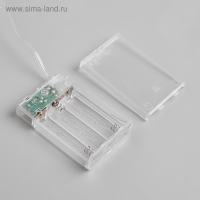 Гирлянда &laquo;Нить&raquo; 5 м роса, IP20, медная нить, 50 LED, свечение тёплое белое, 2 режима, AAх3