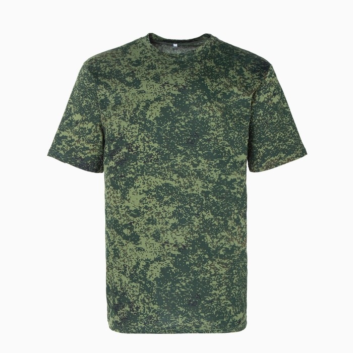 Футболка мужская, цвет камуфляж зелёный, размер 56