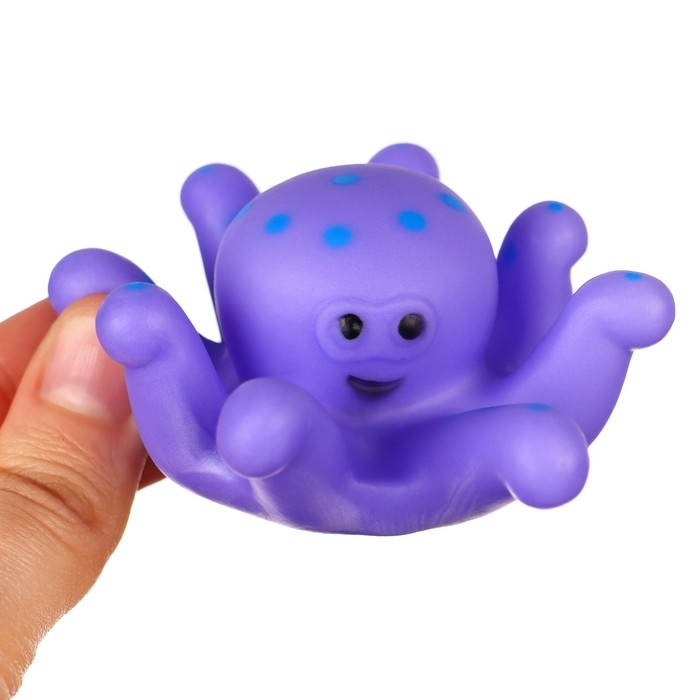 Набор резиновых игрушек для ванны &laquo;Морской мир&raquo;, с пищалкой, 8 шт, Крошка Я