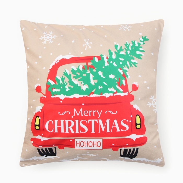 Новый год. Чехол на подушку Этель Новый год. Чехол на подушку Этель "Но-но-но" 40х40см,100% п/э