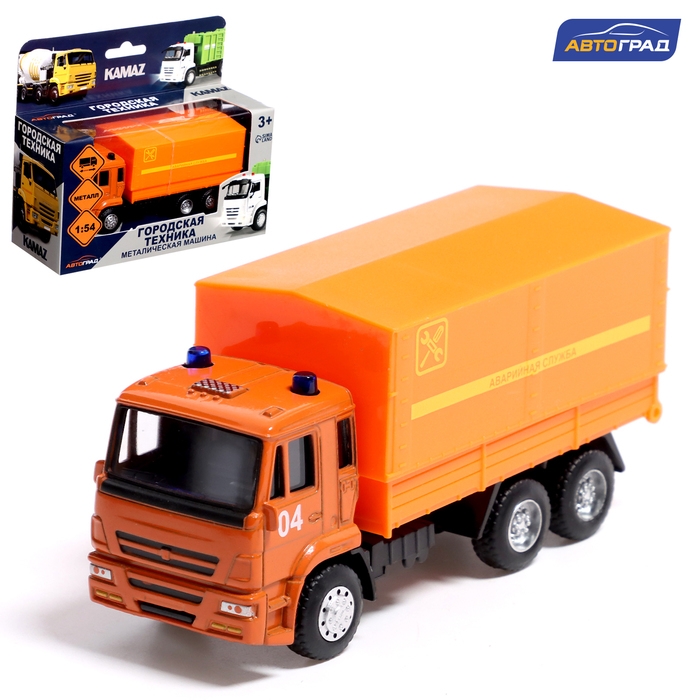 Грузовик металлический «КАМАЗ. Аварийная Служба», 1:54, инерция Грузовик металлический «КАМАЗ. Аварийная Служба», 1:54, инерция