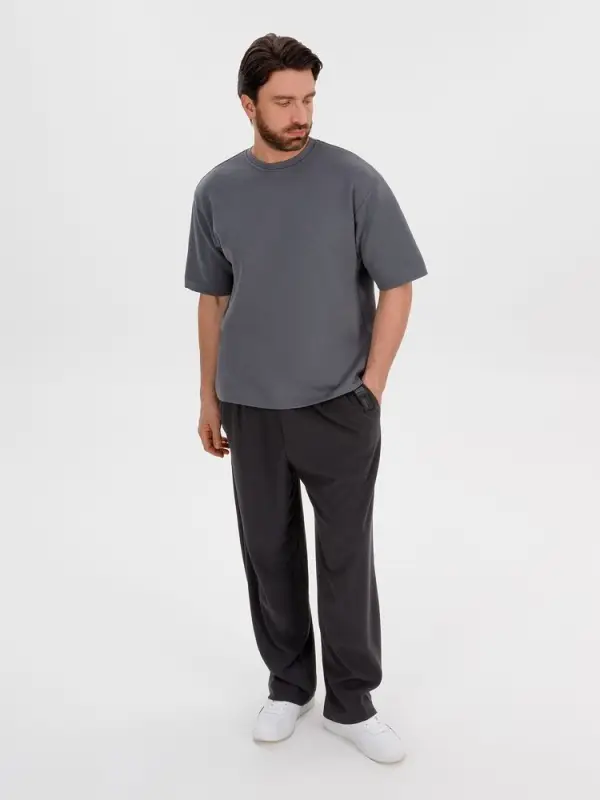 Джемпер с коротким рукавом Siluetti Volumica, серый, размер XS/S