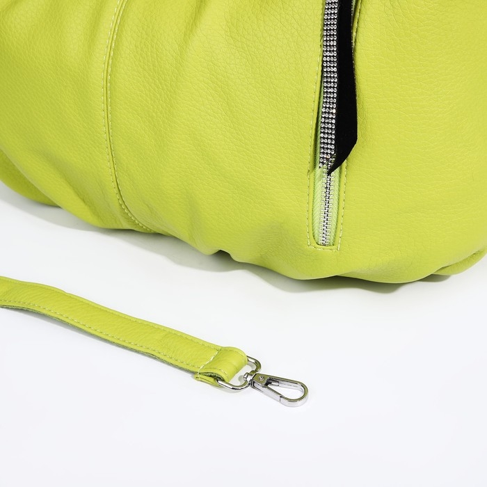 Сумка-мешок на молнии, 3 наружных кармана, цвет зелёный Сумка-мешок на молнии, 3 наружных кармана, цвет зелёный