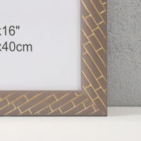 Фоторамка пластик 30х40 см "Кирпичная кладка" серая 44х34 см