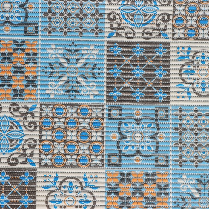 Коврик для ванной комнаты «Преображение», ширина 65 см, рулон 15 м, цвет оранжево-синий Коврик для ванной комнаты «Преображение», ширина 65 см, рулон 15 м, цвет оранжево-синий