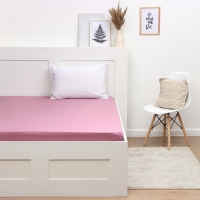 Трикотажная простыня на резинке 140х200х25см, розовый МИКС, кулирка