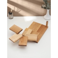 Доска для подачи с подиумами, этажерка 28&times;19.5&times;11см, берёза