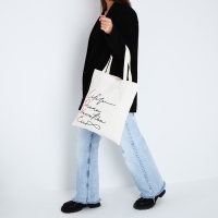 Сумка-шопер Love без молнии, без подкладки, цвет бежевый Сумка-шопер Love без молнии, без подкладки, цвет бежевый