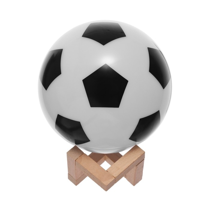 Ночник "Футбольный мяч" LED 3Вт USB АКБ белый 15х15х19 см