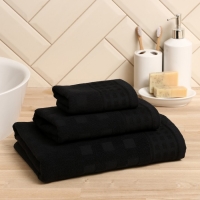 Полотенце махровое LoveLife "Square" 70х130 см, цвет чёрный, 100% хлопок, 380 гр/м2 Полотенце махровое LoveLife "Square" 70х130 см, цвет чёрный, 100% хлопок, 380 гр/м2