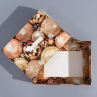 Подарочная коробка складная, новогодняя&laquo;Новогодние шары&raquo;, 20 х 15 х 8 см, Новый год