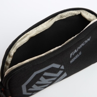 Рюкзак школьный из текстиля на молнии, 3 кармана, сумка, держатель для чемодана, цвет чёрный/белый