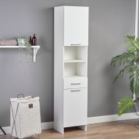 Пенал для ванной комнаты, белый, 40 х 33 х 185 см