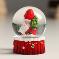 Сувенир полистоун водяной шар "Дедушка Мороз с ёлочкой" 4,5х4,5х6,5 см Сувенир полистоун водяной шар "Дедушка Мороз с ёлочкой" 4,5х4,5х6,5 см