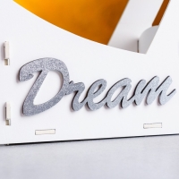 Кашпо деревянное-сердце "Dream", 24х10х27,5 см, дуб, белый