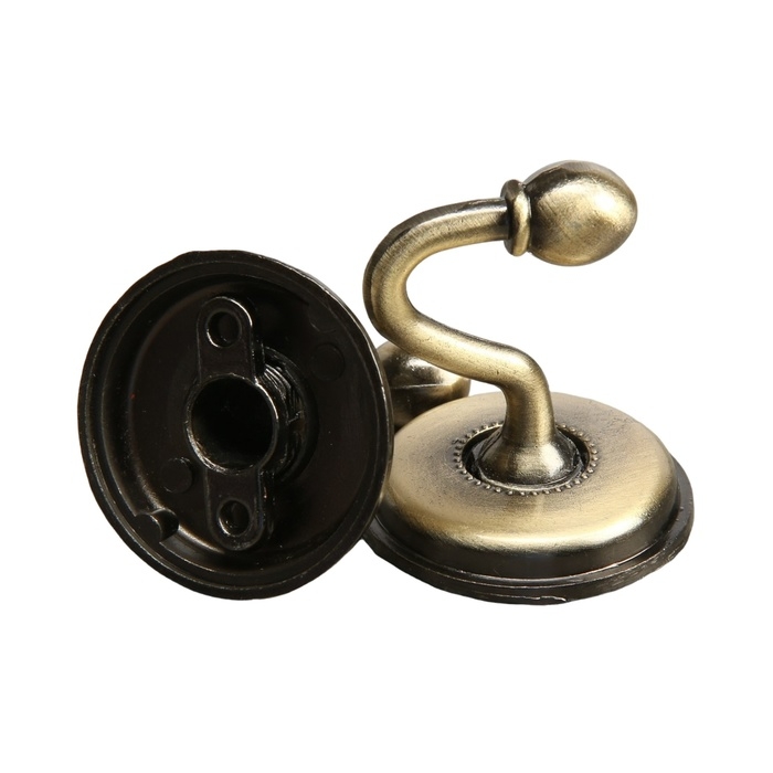 Крючок однорожковый для штор CAPPIO KC112, цвет бронза, 2 шт