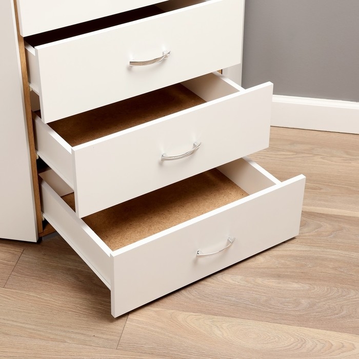 Комод угловой, 780х780х820, дуб вотан / белый