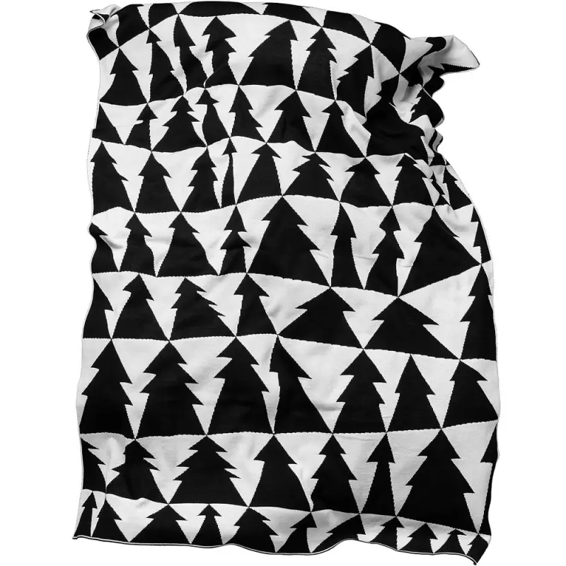 Плед &laquo;Танцующий лес&raquo;, черно-белый