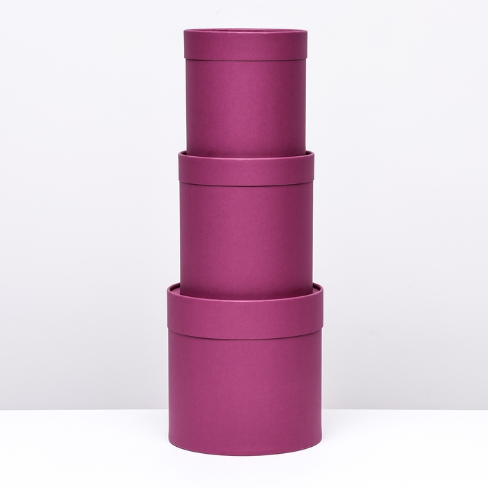 Набор коробок 3 в 1 без окна, сливовый 20 х 20 - 16 х 16 см Набор коробок 3 в 1 без окна, сливовый 20 х 20 - 16 х 16 см