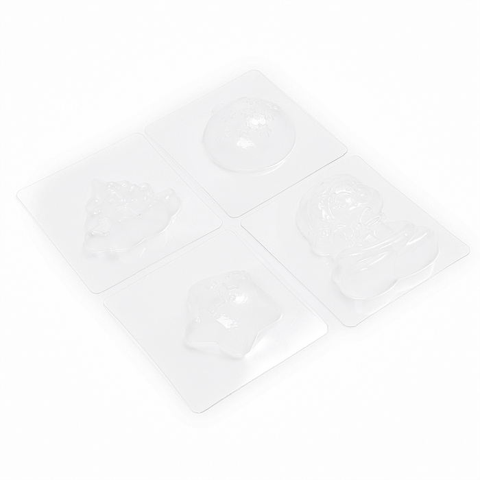 Магниты из гипса своими руками на новый год &laquo;Змея, ёлка, шарик, звёздочка&raquo;, новогодний набор для творчества, символ года 2025