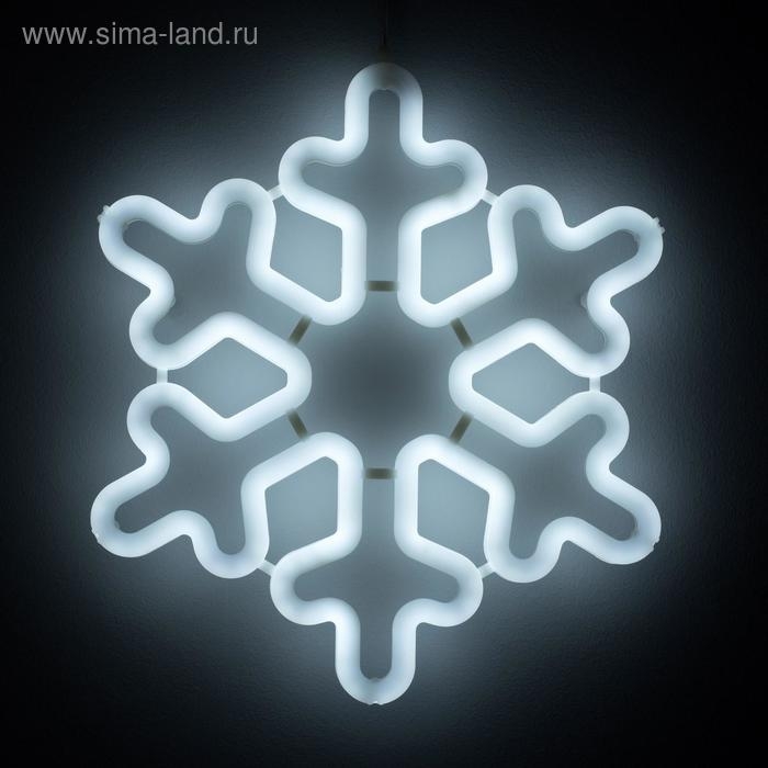 Светодиодная фигура &laquo;Снежинка&raquo; 30 см, пластик, 220 В, свечение белое