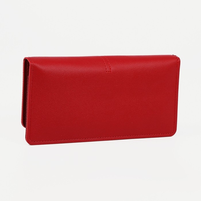 Кошелёк женский на кнопке, цвет красный Кошелёк женский на кнопке, цвет красный