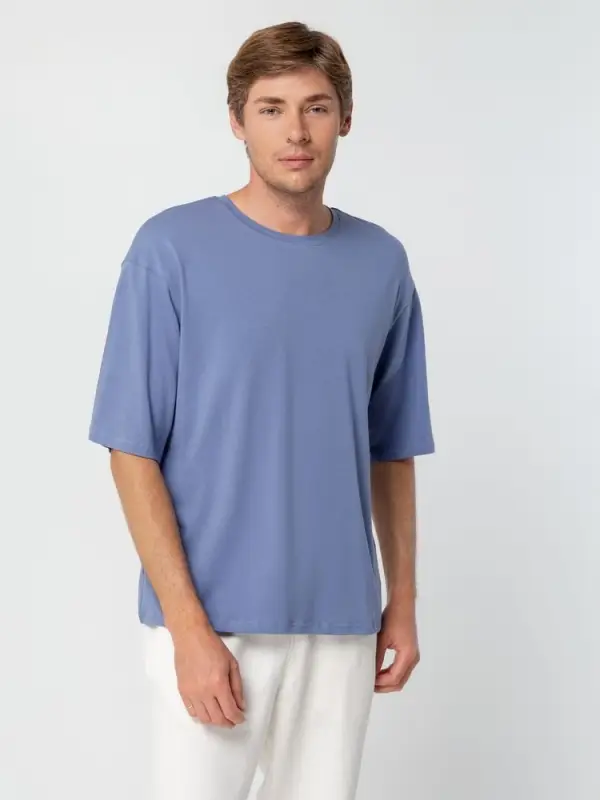 Футболка унисекс оверсайз Street Vibes, синяя (лавандовая), размер XS/S