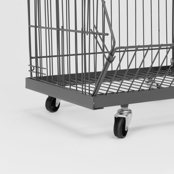 Накопитель разборный на колесах, 5 корзин, 50&times;43&times;147, цвет серый