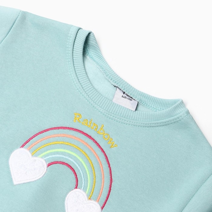 Костюм для девочек (свитшот, брюки), НАЧЁС, цвет бирюзовый, рост 98 см Костюм для девочек (свитшот, брюки), НАЧЁС, цвет бирюзовый, рост 98 см