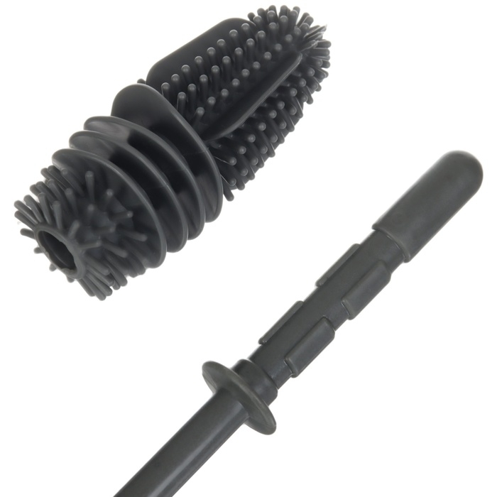 Ёршик для бутылочек и сосок силиконовый, цвет серый, 26 см, Крошка Я