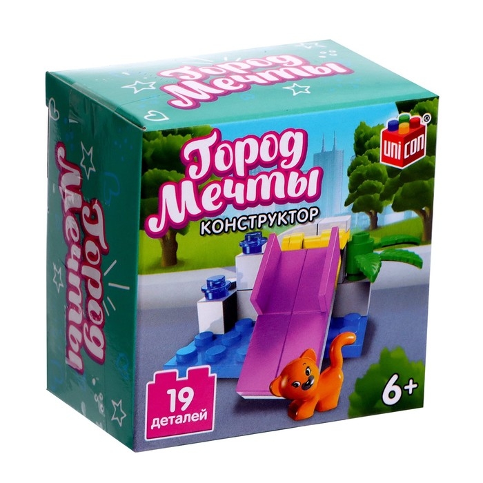 Конструктор Город мечты &laquo;Кошечка на площадке&raquo;, 19 деталей