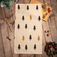 Полотенце "Доляна" Christmas mood 40х70см, 100%хл, рогожка 164 г/м2 Полотенце "Доляна" Christmas mood 40х70см, 100%хл, рогожка 164 г/м2