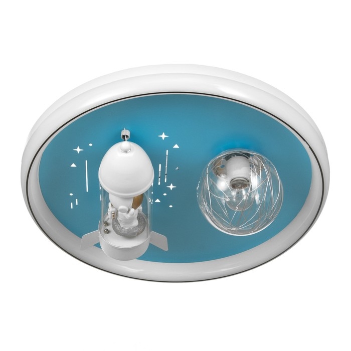 Светильник Светильник "Ракета в космосе" LED 48Вт Е27 бело-синий 47х47х15 см BayerLux